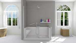 bathroom shutters wall