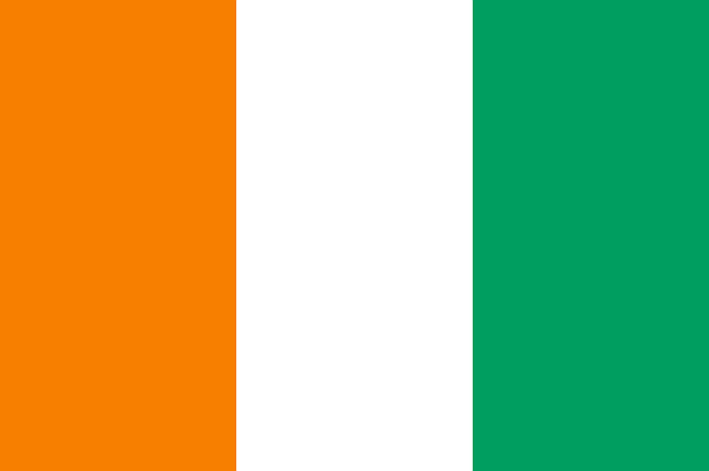 The flag of Côte d'Ivoire
